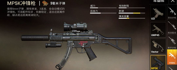 和平精英MP5K最佳配件怎么搭配_MP5K最佳配件搭配推荐
