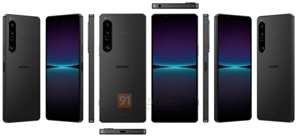 索尼Xperia 1 IV手机的官方渲染图依然是宽额头宽下巴。  第3张