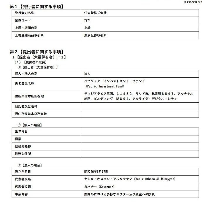 沙特主权财富基金以30亿美元购买了任天堂5%的股份。  第2张