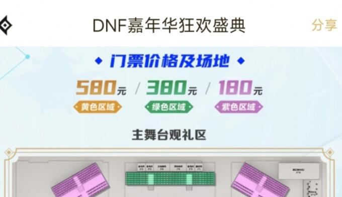 dnf2023嘉年华门票多少钱